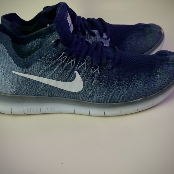 Nike FREE RN FLYKNIT Oceanfog, Navy, Blue Men Size 7 , Wonens 8.5 880843-402 - Picture 3 of 16